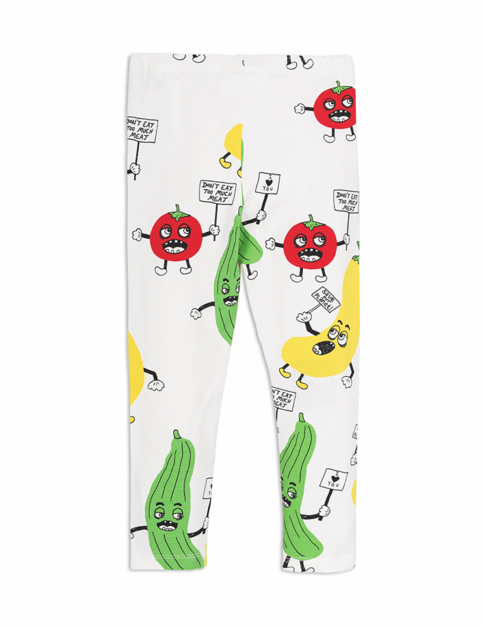 VEGGIE AOP LEGGINGS WHITE - Image 2