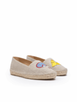 FLAT LINE ESPADRILLE WITH EMBROIDERED DIVER