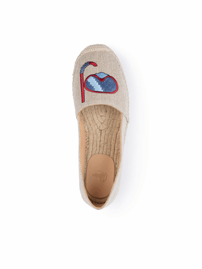 FLAT LINE ESPADRILLE WITH EMBROIDERED DIVER - Image 2