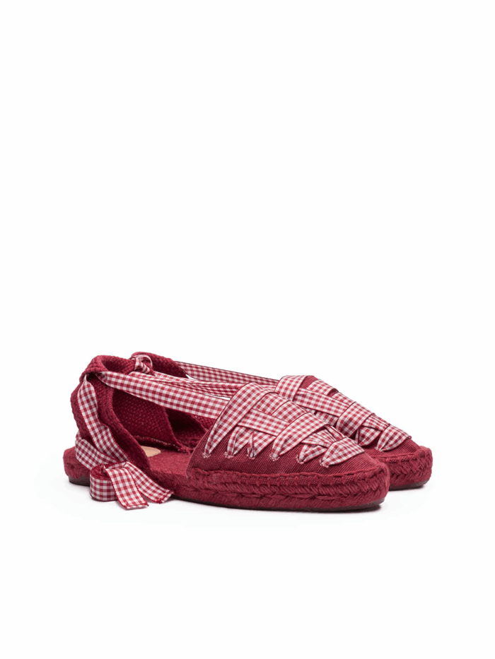 JEAN FLAT GINGHAM BERIBBONED ESPADRILLE - Image 2
