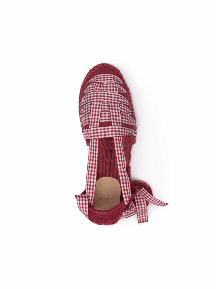JEAN FLAT GINGHAM BERIBBONED ESPADRILLE - Image 3