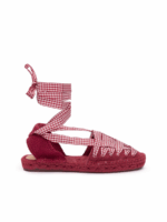 JEAN FLAT GINGHAM BERIBBONED ESPADRILLE