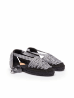 JEAN FLAT GINGHAM BERIBONNED ESPADRILLE BLACK - Image 2