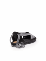 JEAN FLAT GINGHAM BERIBONNED ESPADRILLE BLACK - Image 3
