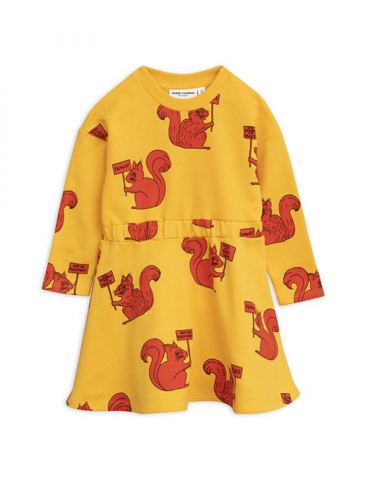 SQUIRREL DRESS YELLOW