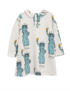 LIBERTY AOP COLLAR DRESS LIGHT GREY - Image 2