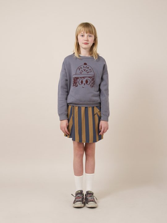 ALWAYS NEVER ROUND NECK SWEATSHIRT DUSTY BLUE