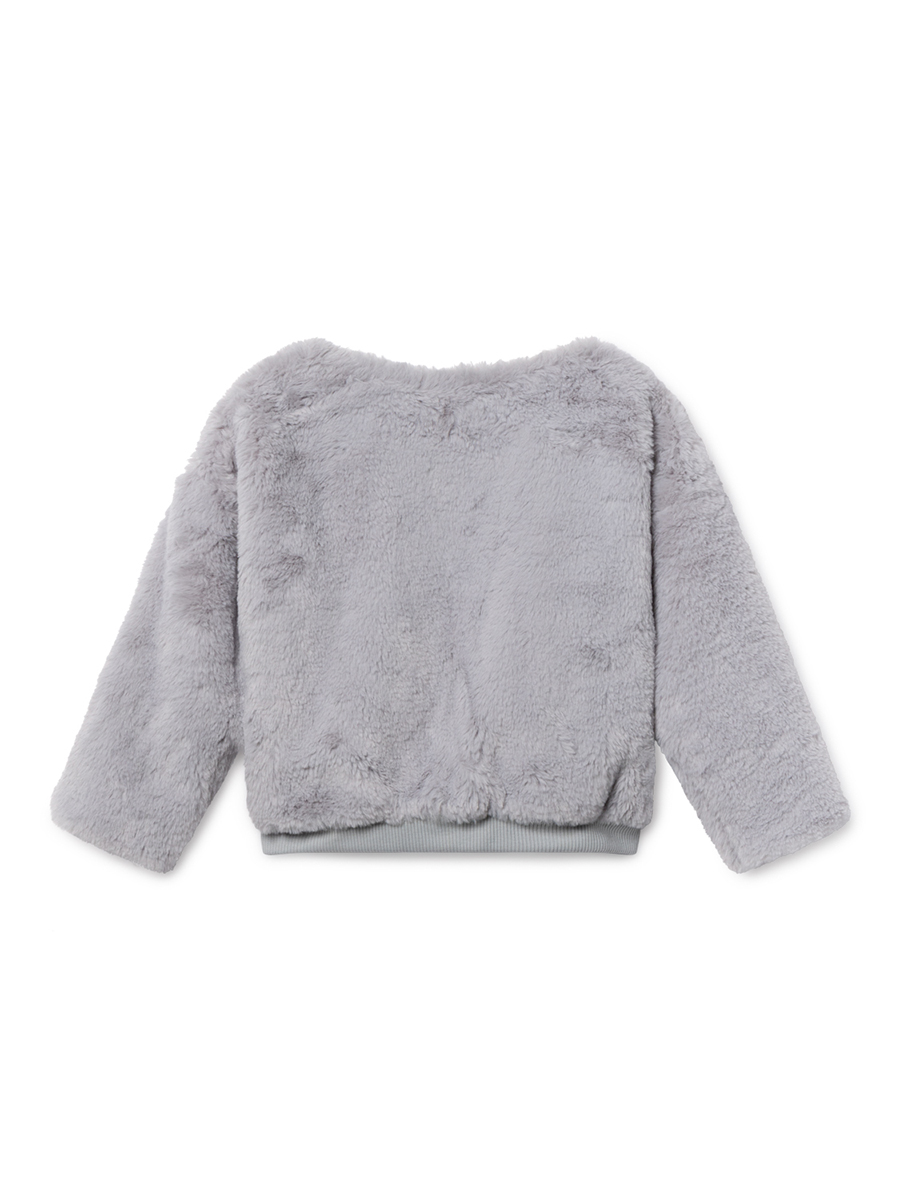 HAPPY SAD FAUX FUR SWEATSHIRT – Le Wardrobe