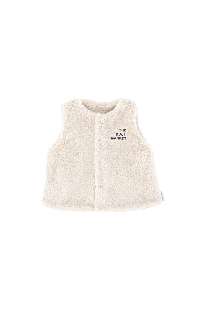 FLUFFY VEST BEIGE - Image 1