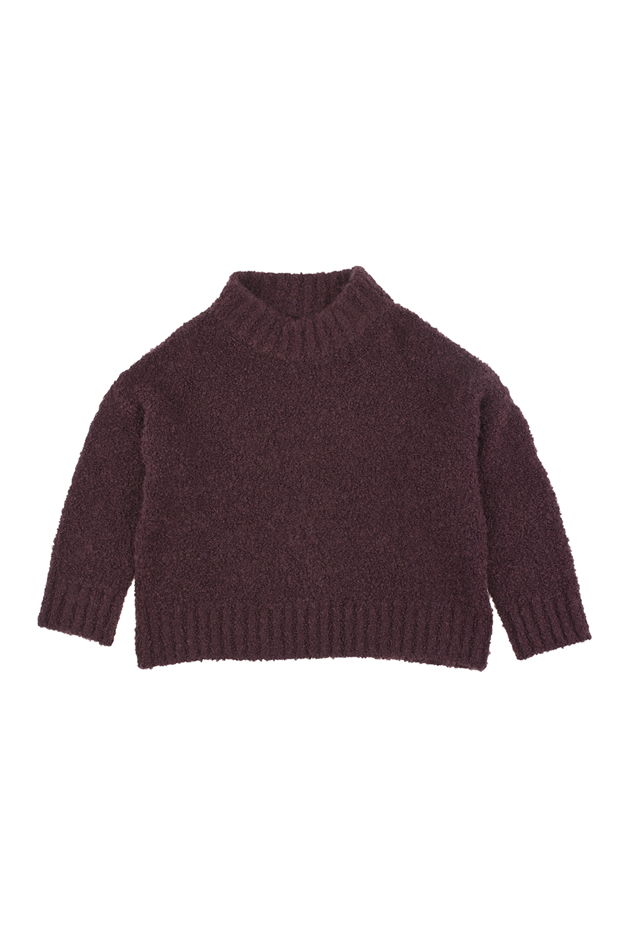 FLUFFY MOCK SWEATER PLUM – Le Wardrobe