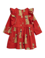 SPANIELS WOVEN RUFFLED DRESS RED - Image 2