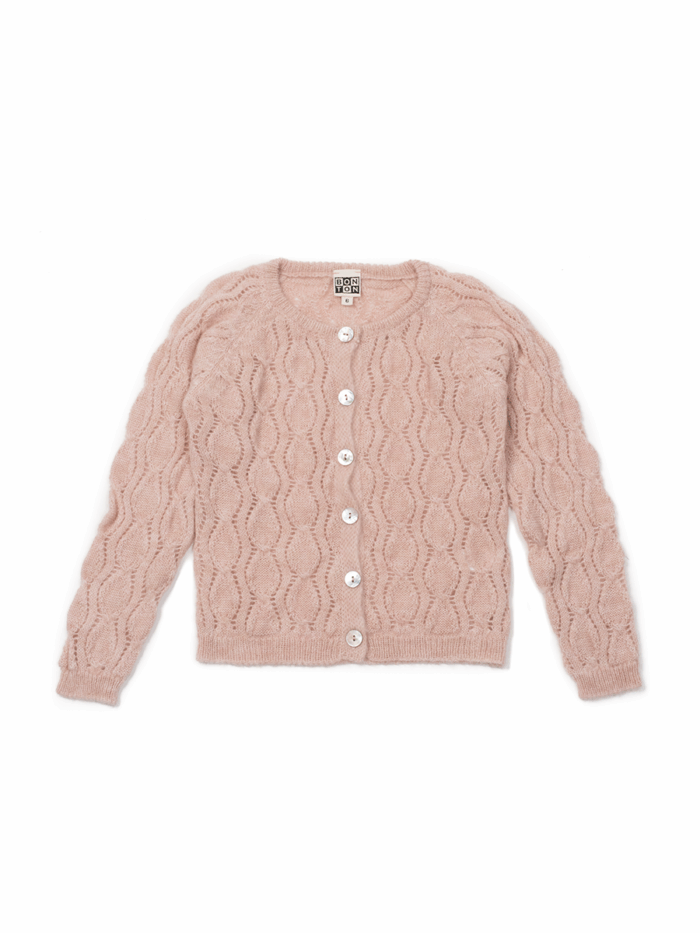 OPENWORK CARDIGAN ROSE PETALE - Image 1