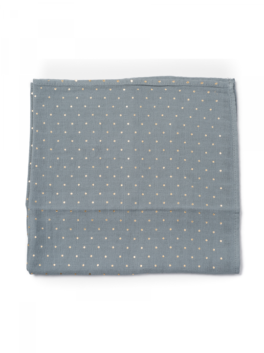 POLKA-DOT SCARF / NAPPY BLEU ORAGE