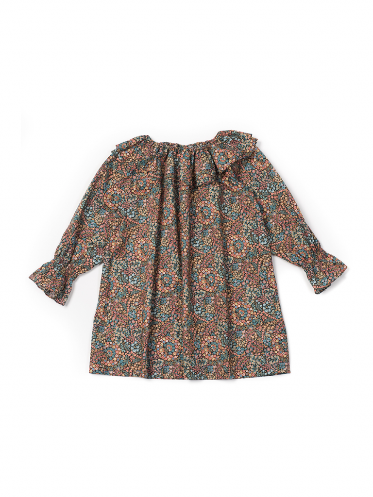 LIBERTY PATTERNED DRESS IMPRIME NOIR