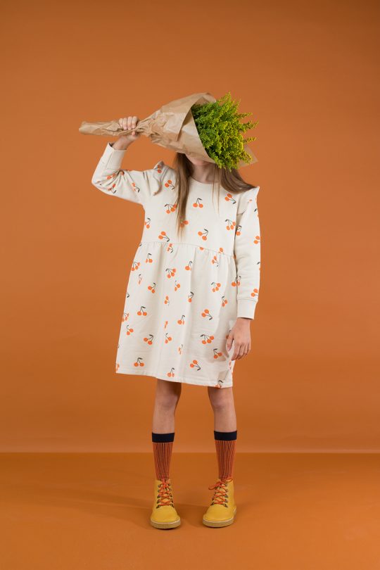 CHERRIES FLEECE DRESS