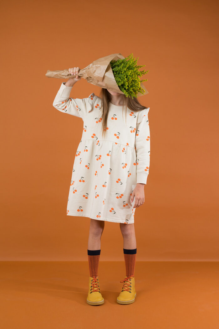 CHERRIES FLEECE DRESS - Image 1