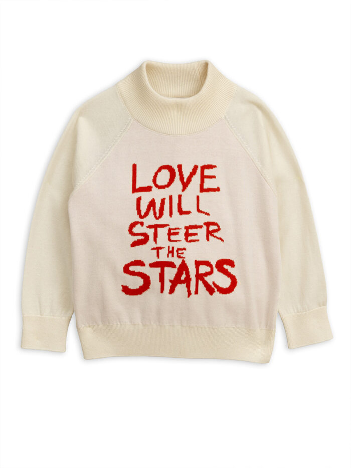 LOVE KNITTED SWEATER WHITE - Image 1