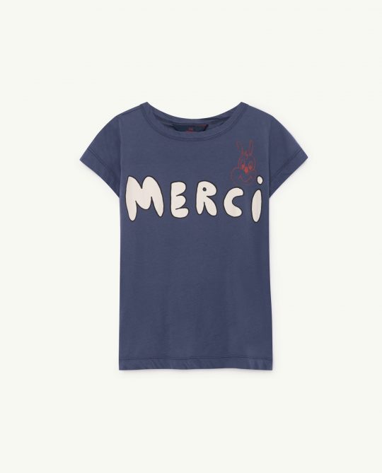 HIPPO KIDS T-SHIRT BLUE MERCI