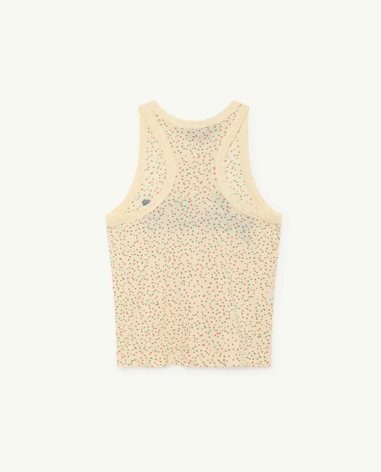 TANK FROG KIDS T-SHIRT YELLOW DOTS