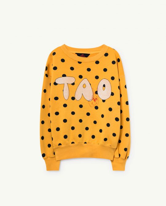 BEAR KIDS SWEATSHIRT YELLOW POLKA DOTS