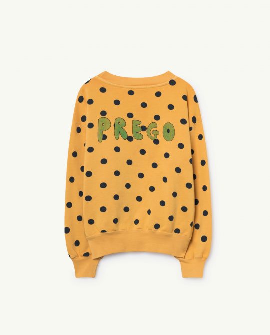 BEAR KIDS SWEATSHIRT YELLOW POLKA DOTS