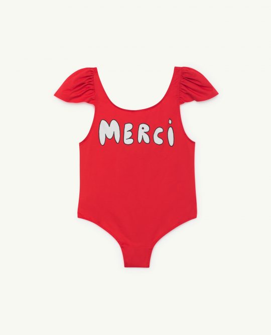 OCTOPUS KIDS SWIMSUIT RED MERCI
