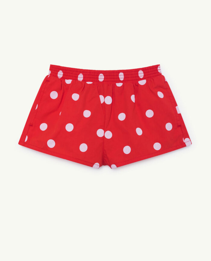PUPPY KIDS SWIMSUIT RED POLKA DOTS - Image 1