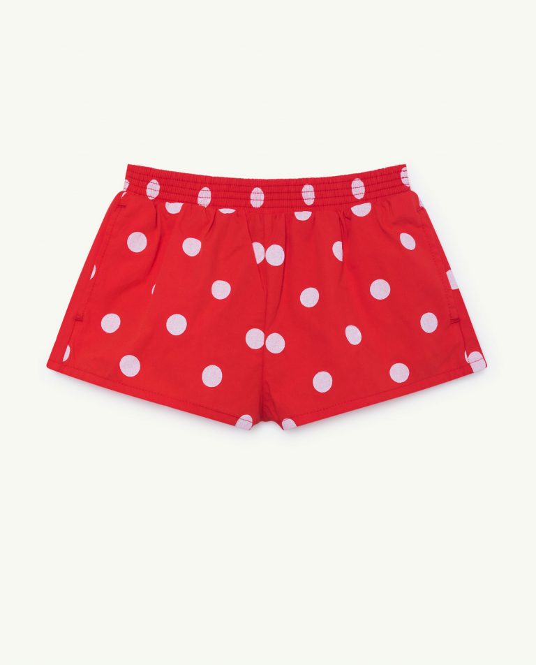 PUPPY KIDS SWIMSUIT RED POLKA DOTS