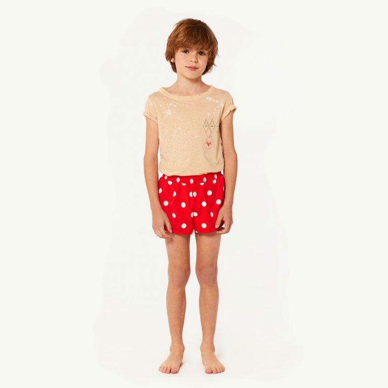 PUPPY KIDS SWIMSUIT RED POLKA DOTS