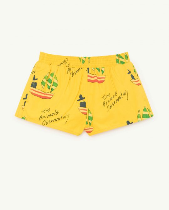 PUPPY KIDS SWIMSUIT YELLOW SHIPS