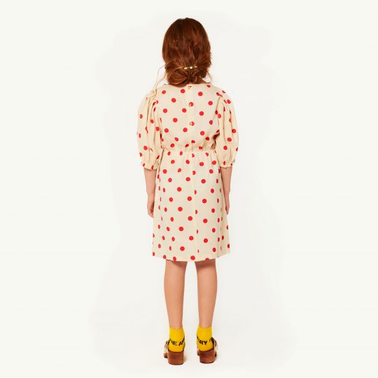 SWALLOW KIDS DRESS WHITE POLKA DOTS