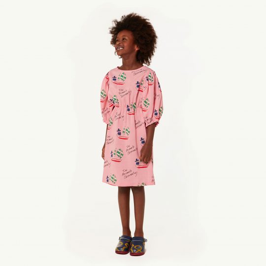 SWALLOW KIDS DRESS PINK SHIPS