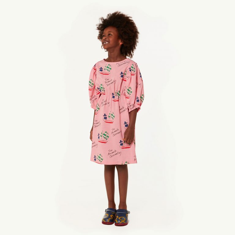 SWALLOW KIDS DRESS PINK SHIPS - Image 4