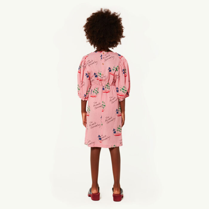 SWALLOW KIDS DRESS PINK SHIPS - Image 5