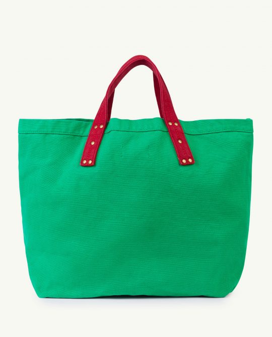 SMALL CANVAS TOTE BAG ELECTRIC GREEN TAO