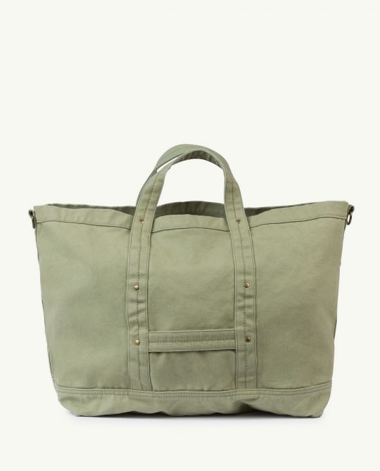 BIG CANVAS TOTE BAG MILITARY GREEN