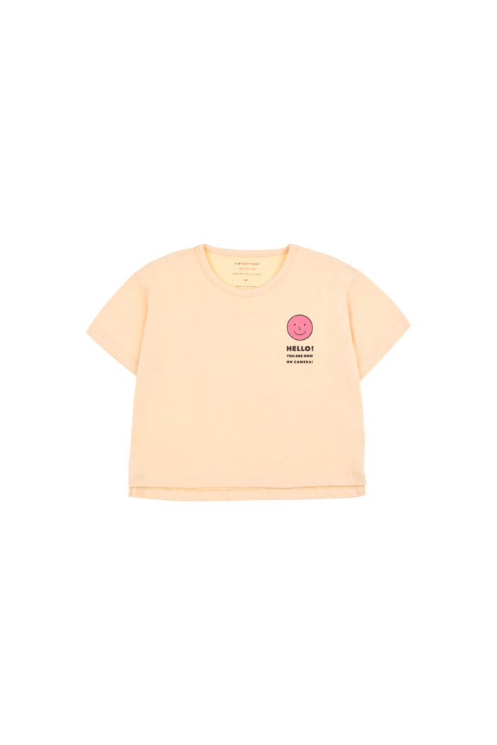 HELLO SS CROP TEE CREAM ROSE - Image 1