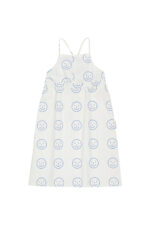 HAPPY FACE CROSS BACK DRESS OFF WHITE ULTRAMARINE