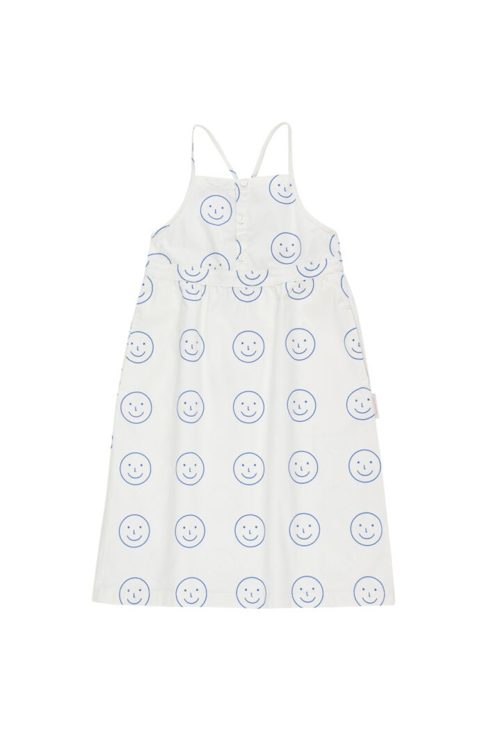 HAPPY FACE CROSS BACK DRESS OFF WHITE ULTRAMARINE - Image 1