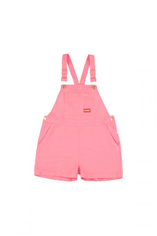 SWEET SHORT OVERALL ROSE RED