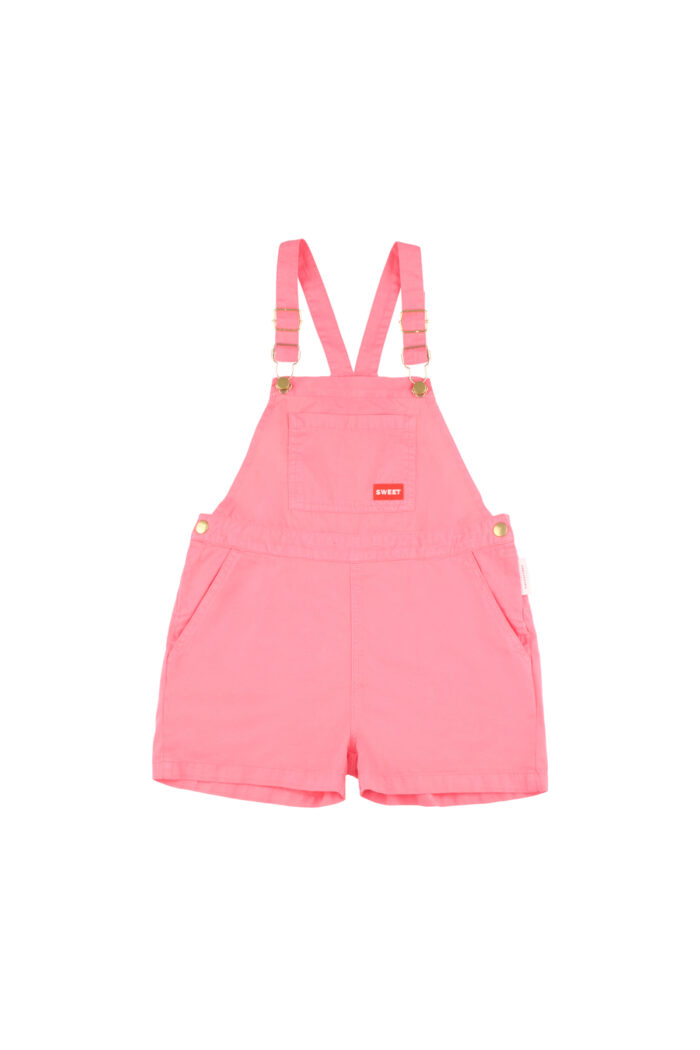 SWEET SHORT OVERALL ROSE RED - Image 1