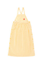 CHECK DRESS OFF WHITE CANARY
