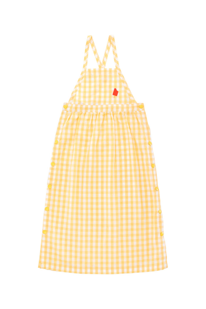 CHECK DRESS OFF WHITE CANARY - Image 1