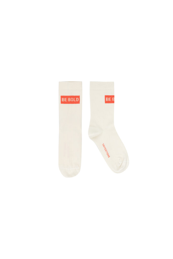 BE BOLD MEDIUM SOCKS CREAM RED - Image 1