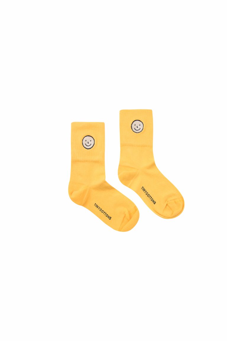 HAPPY FACE MEDIUM SOCKS OFF CANARY CREAM