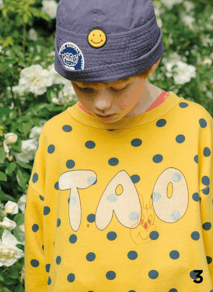 BEAR KIDS SWEATSHIRT YELLOW POLKA DOTS - Image 2