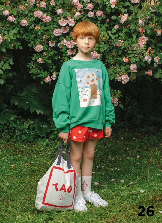 BIG BEAR KIDS SWEATSHIRT GREEN LANDSCAPE