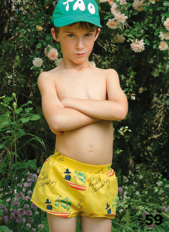 PUPPY KIDS SWIMSUIT YELLOW SHIPS