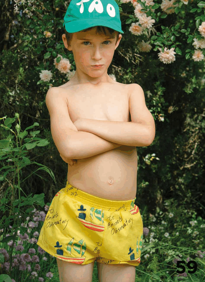PUPPY KIDS SWIMSUIT YELLOW SHIPS - Image 2