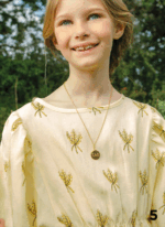 SWALLOW KIDS DRESS YELLOW WHEAT - Image 3